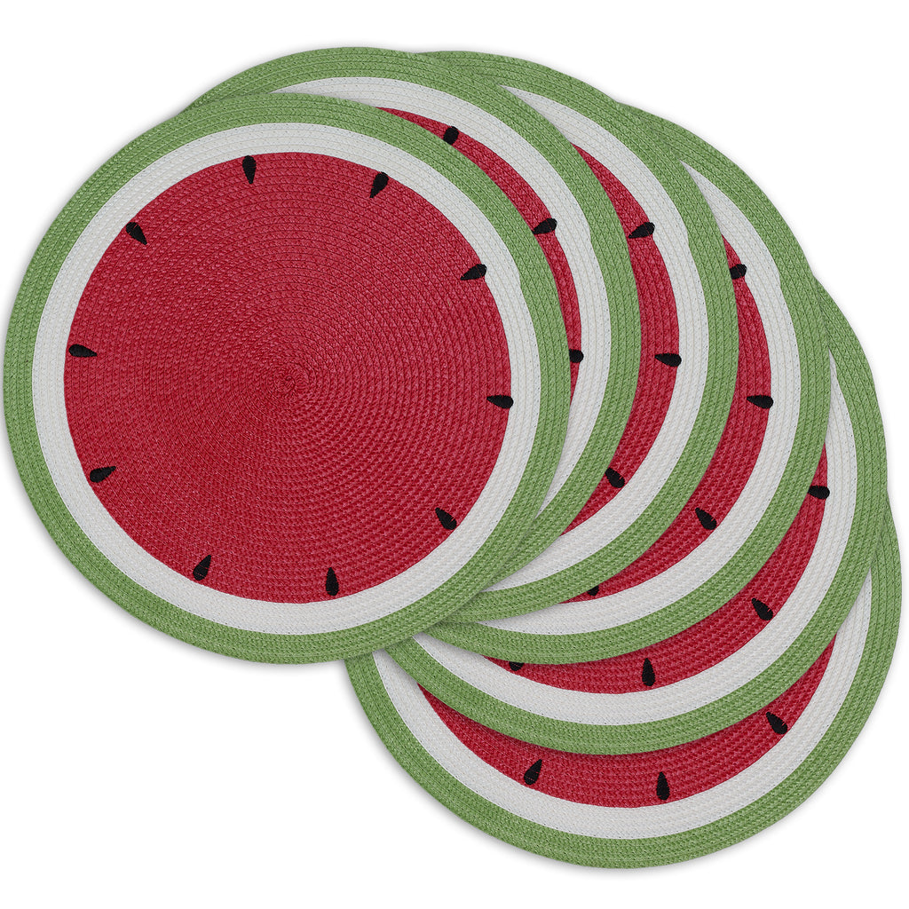 Summer Day Watermelon Round Placemats set of 6