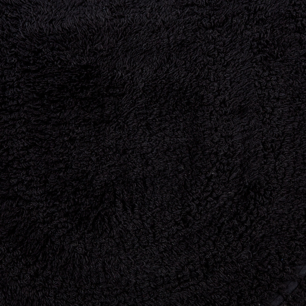 Black Small Oval Crochet Bath Mat
