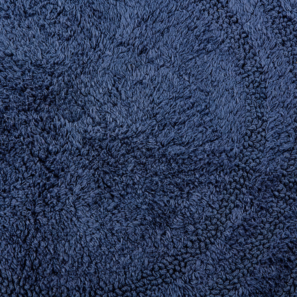 DII French Blue Round Crochet Bath Mat