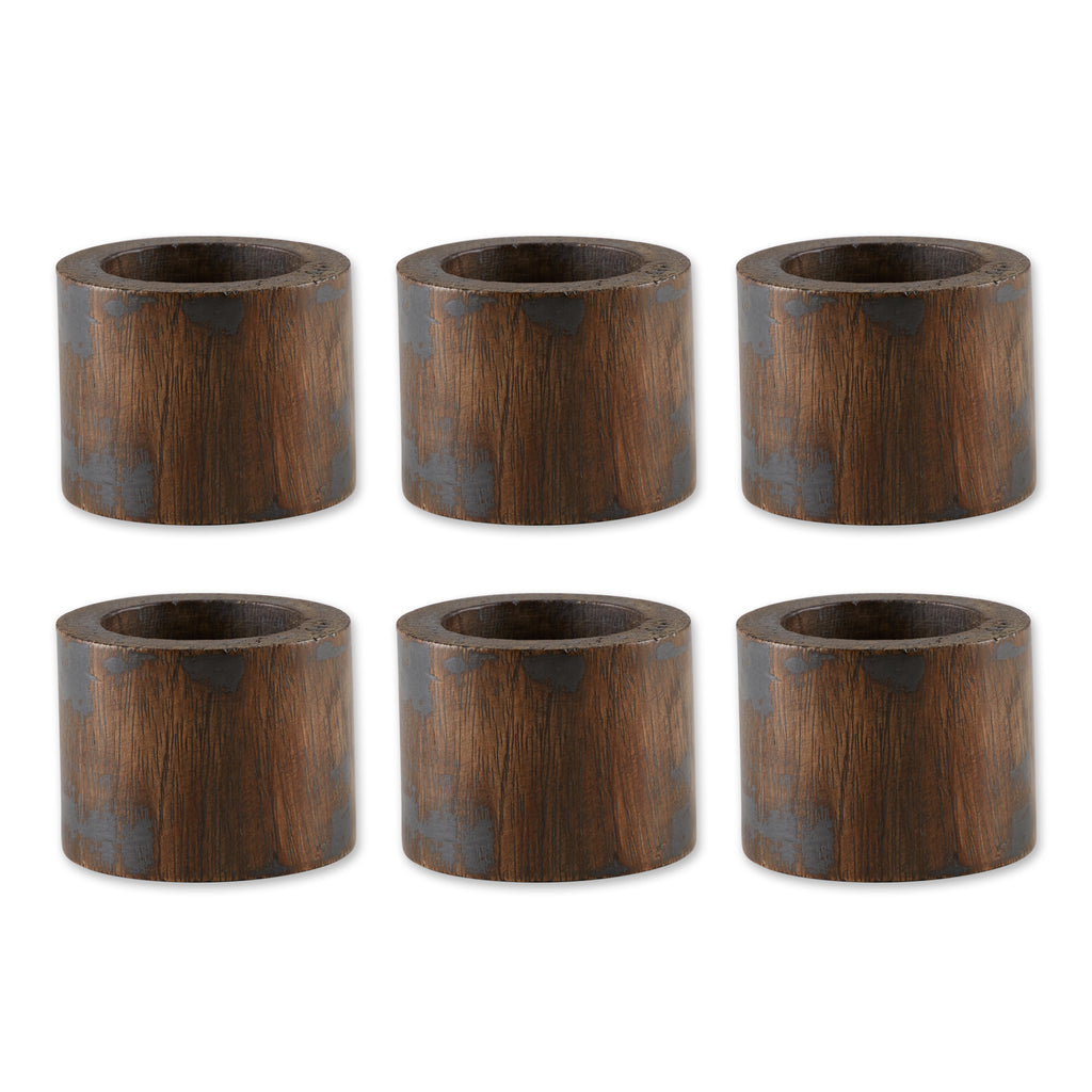 Wood Band Napkin Ring Set of 6