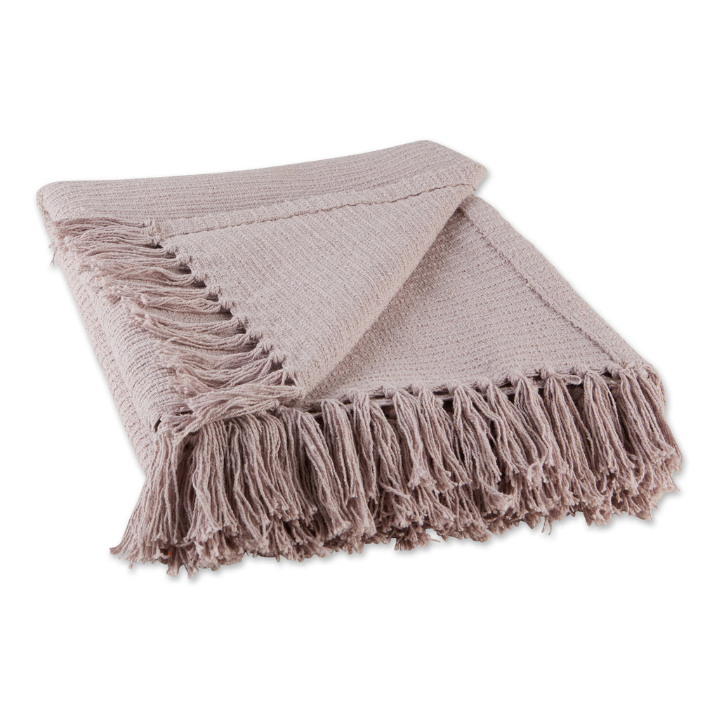 Dusty Lilac Solid Ribbed Throw