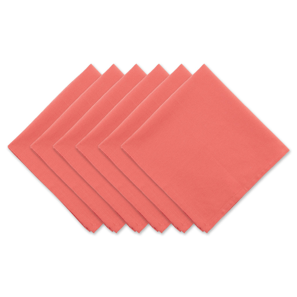 Solid Coral Reef Napkin set of 6