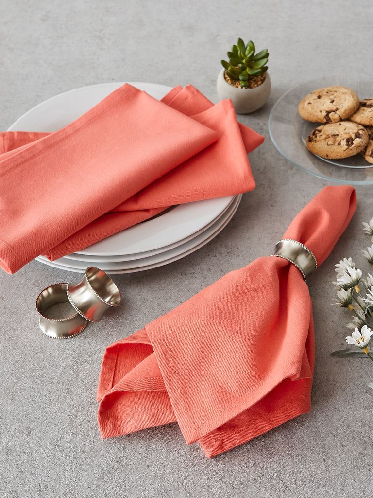 Solid Coral Reef Napkin set of 6