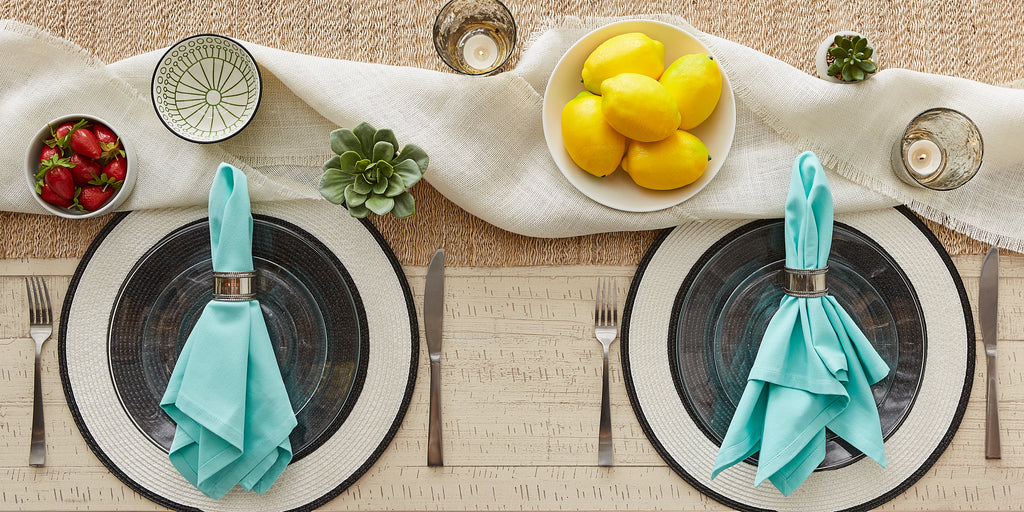 Solid Light Aqua Napkin set of 6