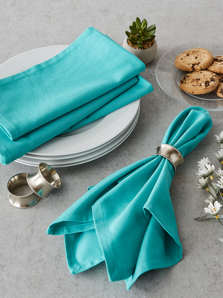 Solid Aqua Waters Napkin set of 6