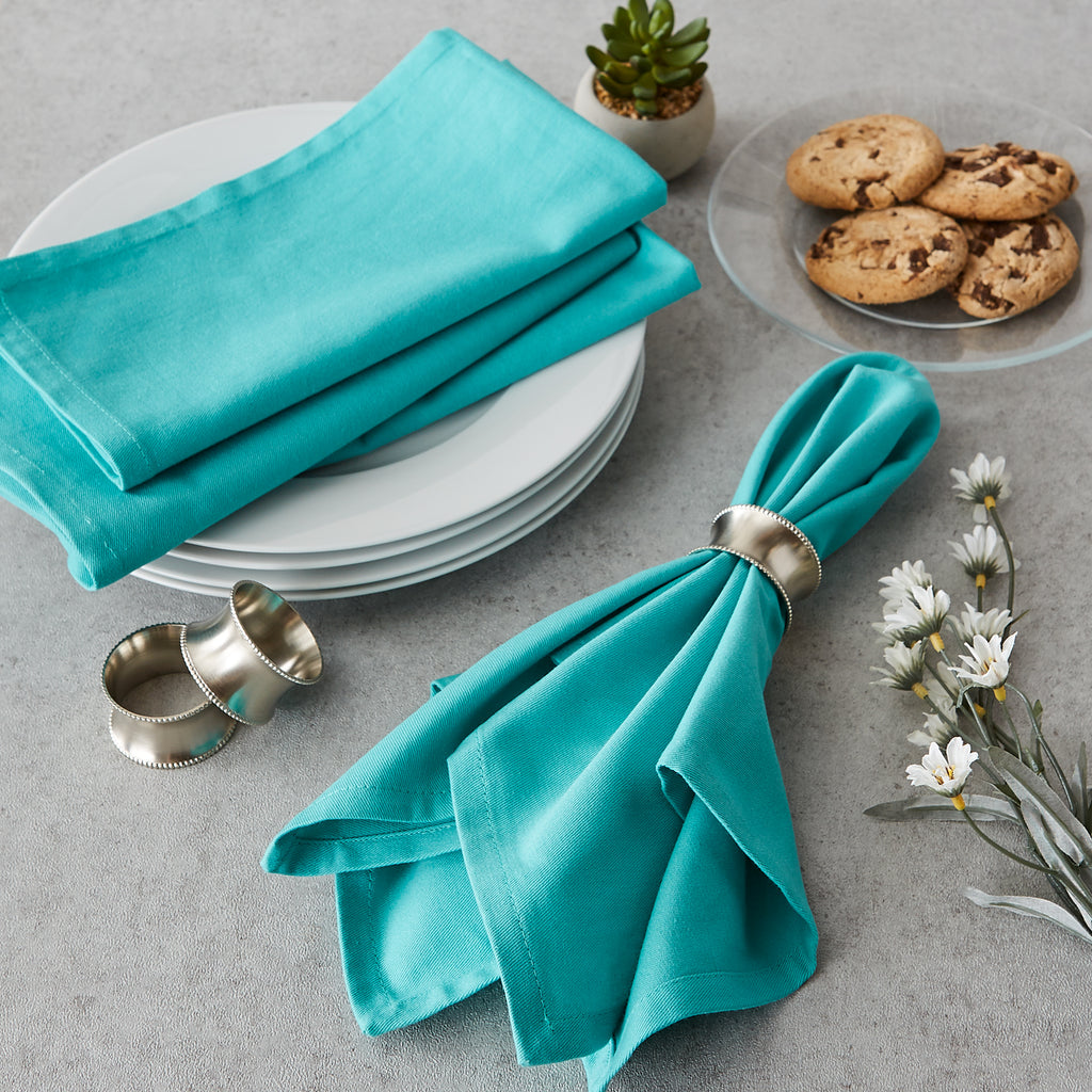 Solid Aqua Waters Napkin set of 6