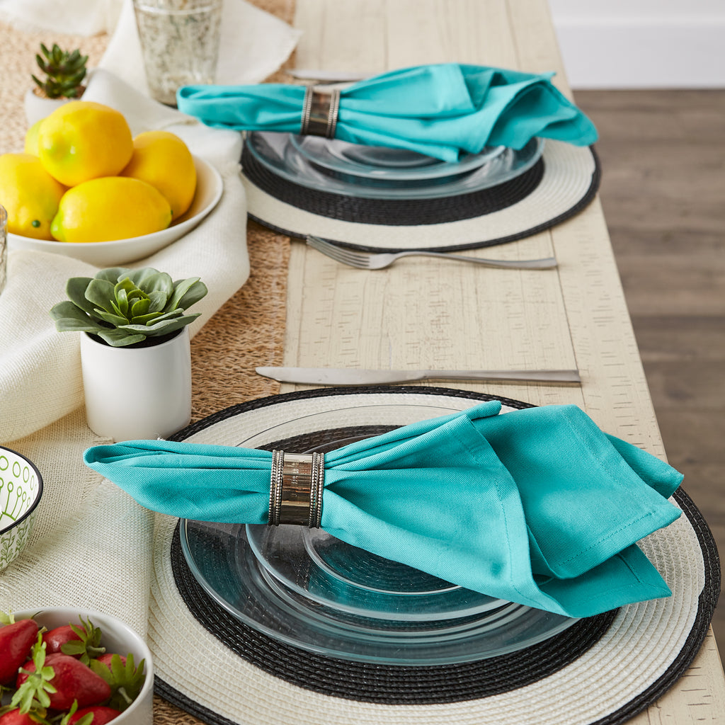 Solid Aqua Waters Napkin set of 6