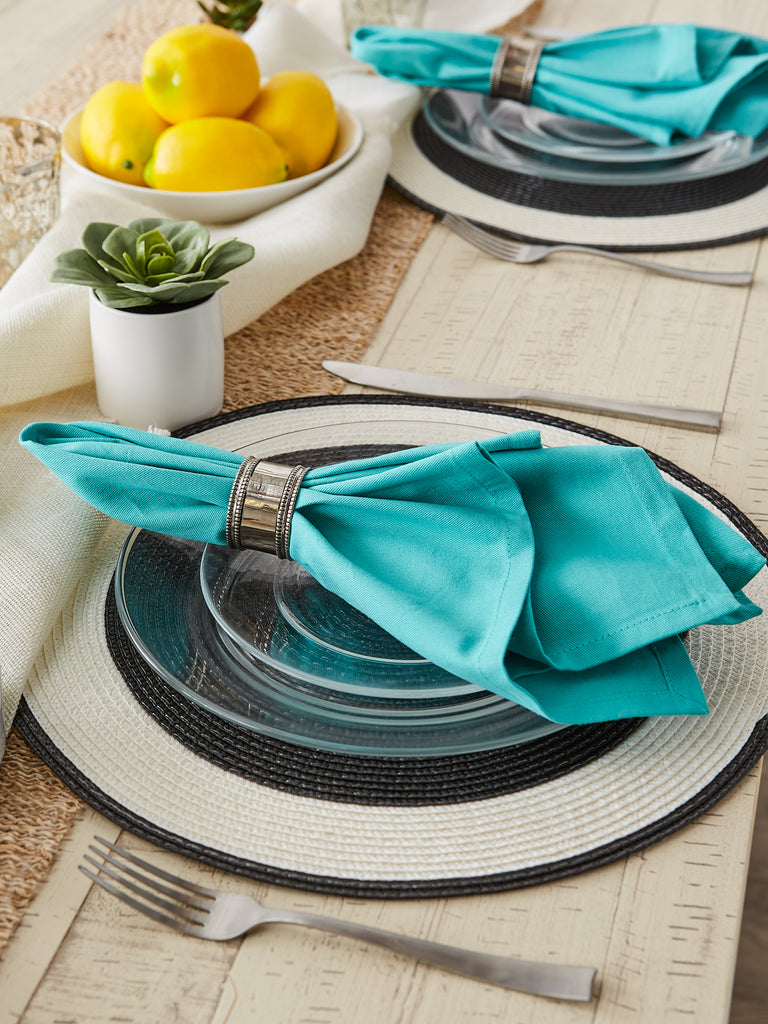 Solid Aqua Waters Napkin set of 6