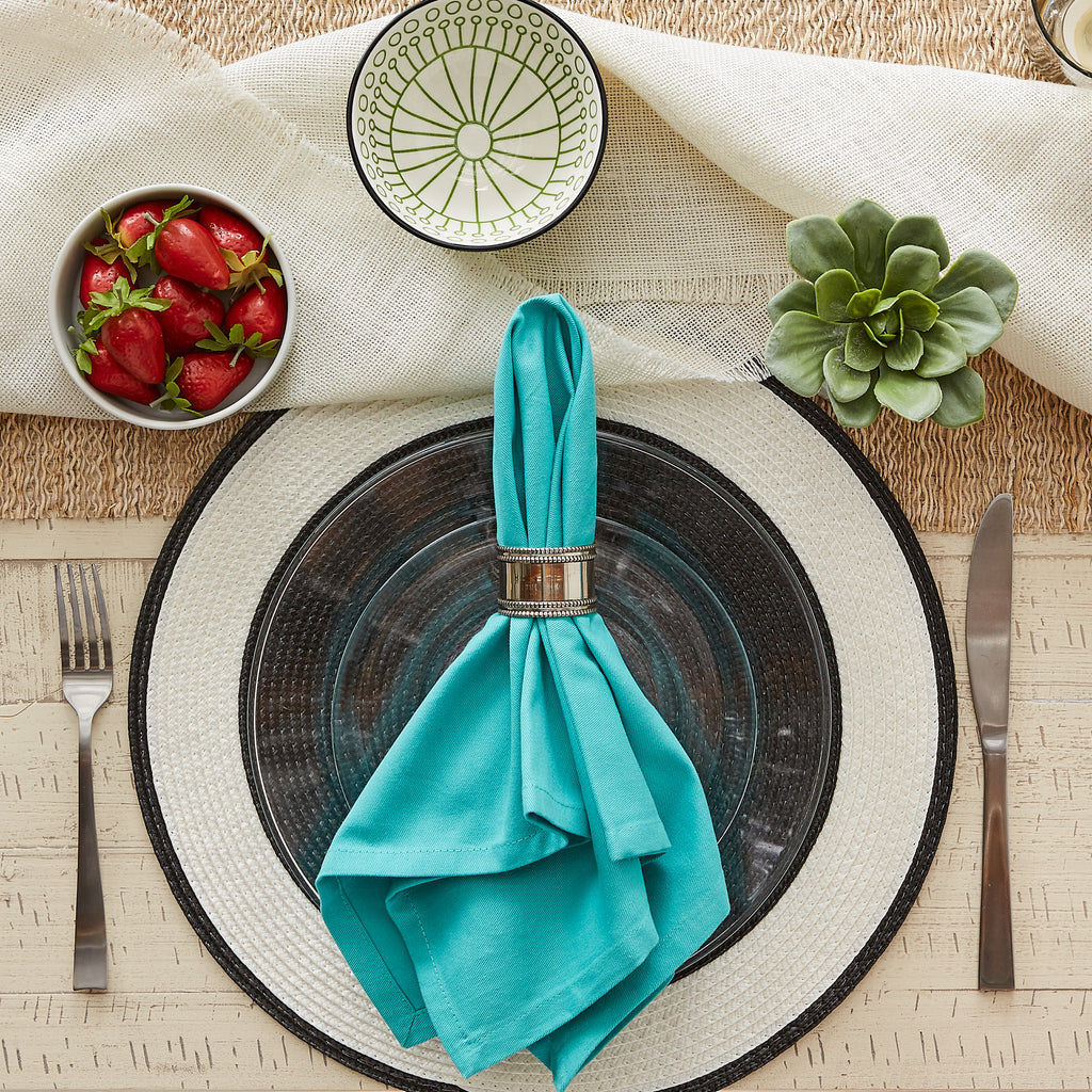 Solid Aqua Waters Napkin set of 6