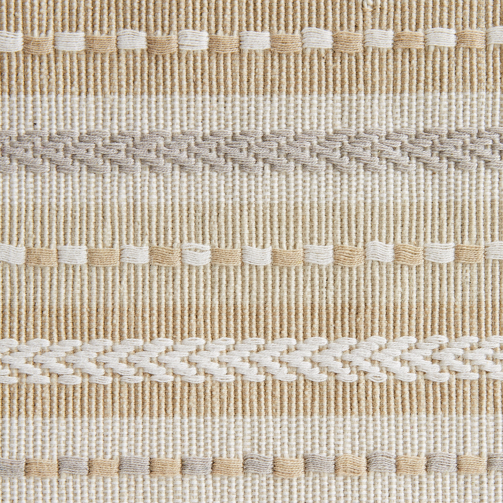 Natural Tonal Stripe With Fringe Placemat set of 6
