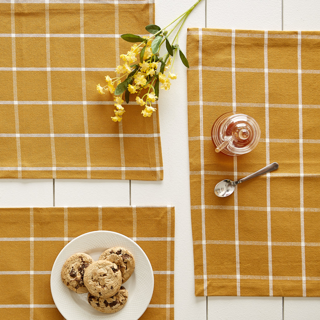 Honey Gold Check Placemat set of 6