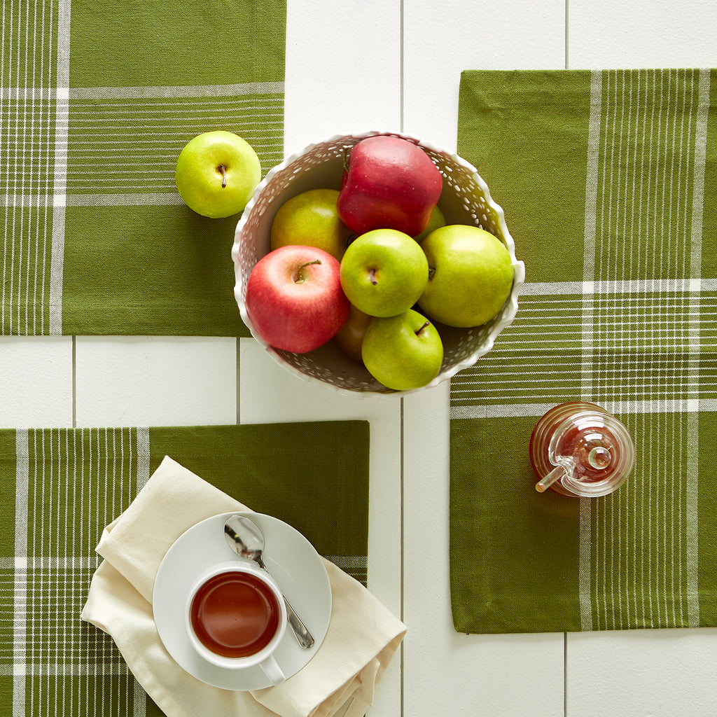 Fiesta Green Check Placemat set of 6