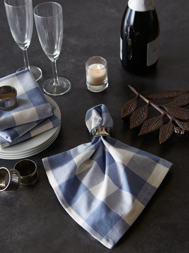 Stonewash Blue Buffalo Check Napkin set of 6