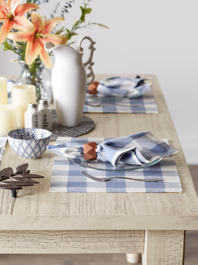 Stonewash Blue Buffalo Check Napkin set of 6