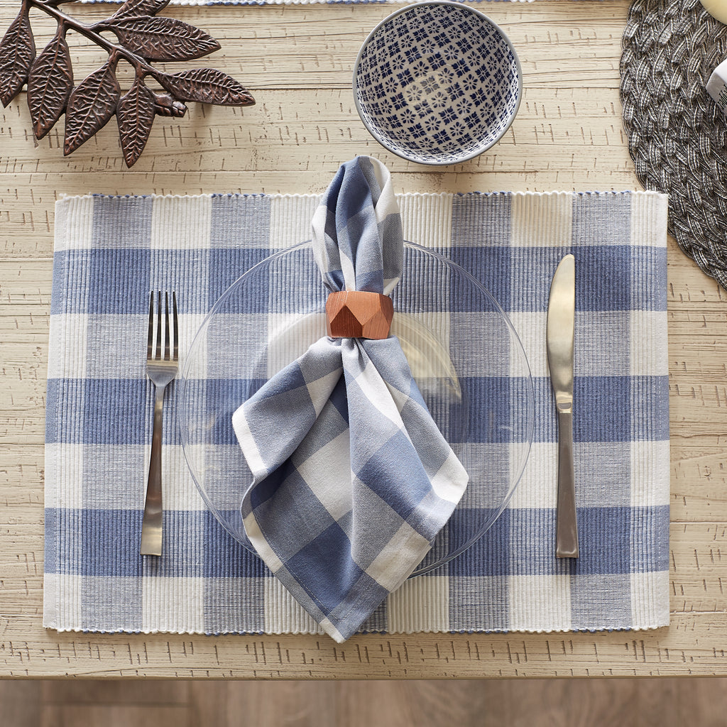 Stonewash Blue Buffalo Check Napkin set of 6