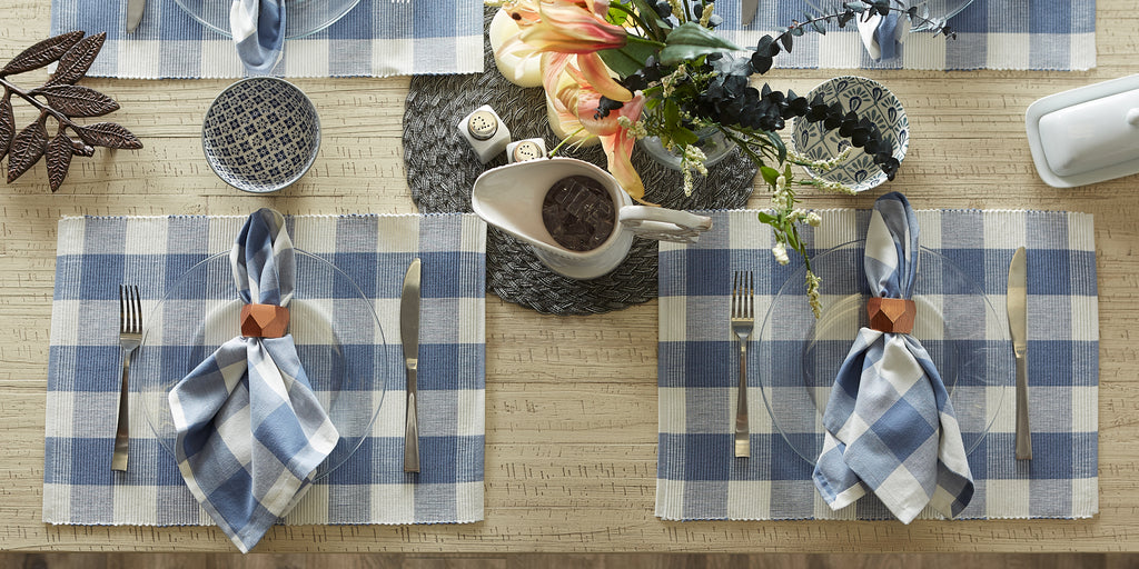 Stonewash Blue Buffalo Check Napkin set of 6