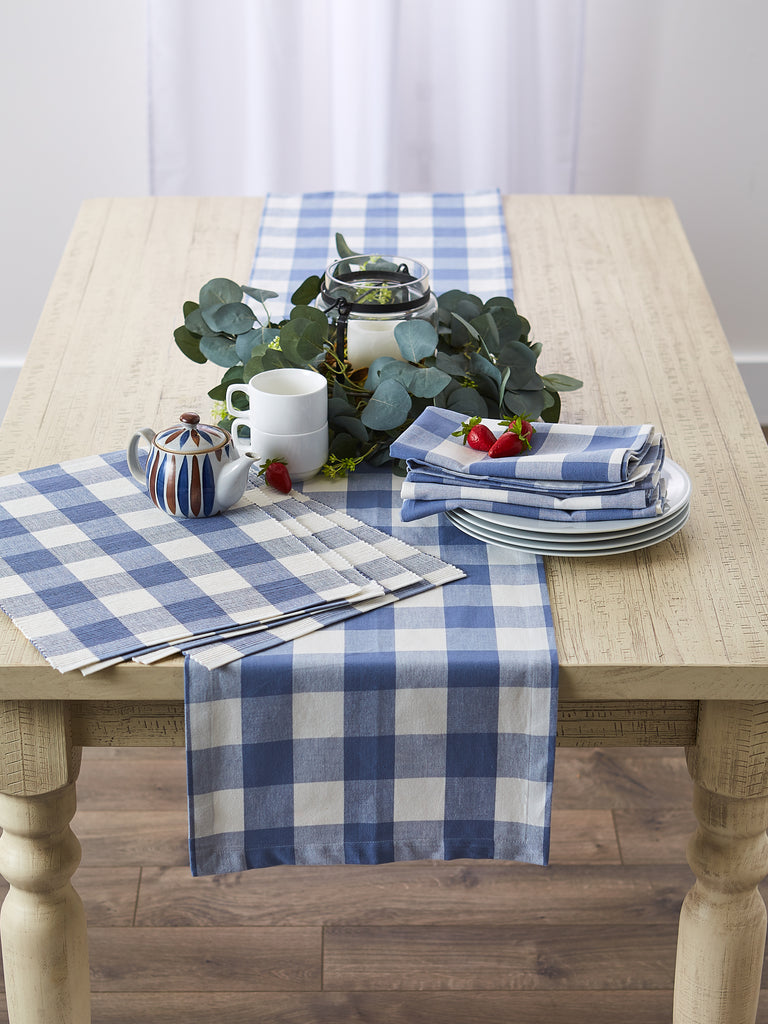 Stonewash Blue Buffalo Check Napkin set of 6