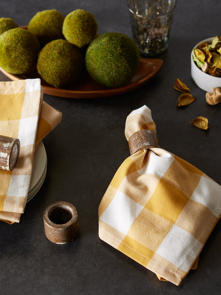 Honey Gold Buffalo Check Napkin set of 6