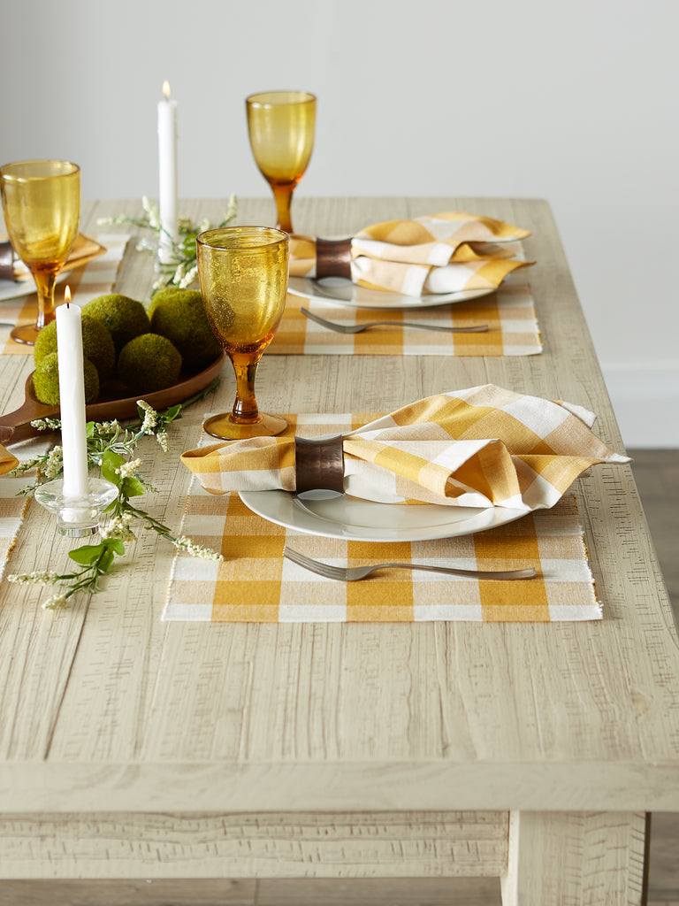 Honey Gold Buffalo Check Napkin set of 6