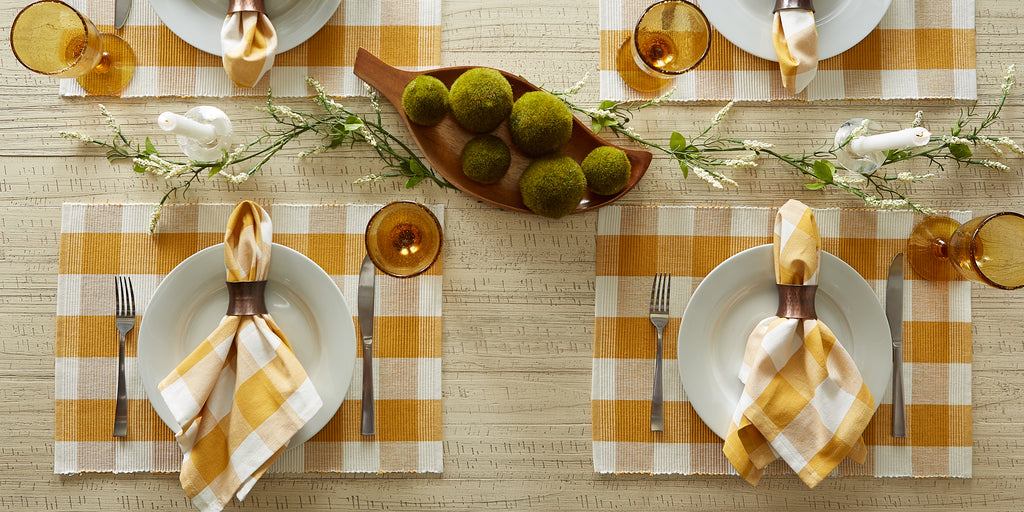 Honey Gold Buffalo Check Napkin set of 6