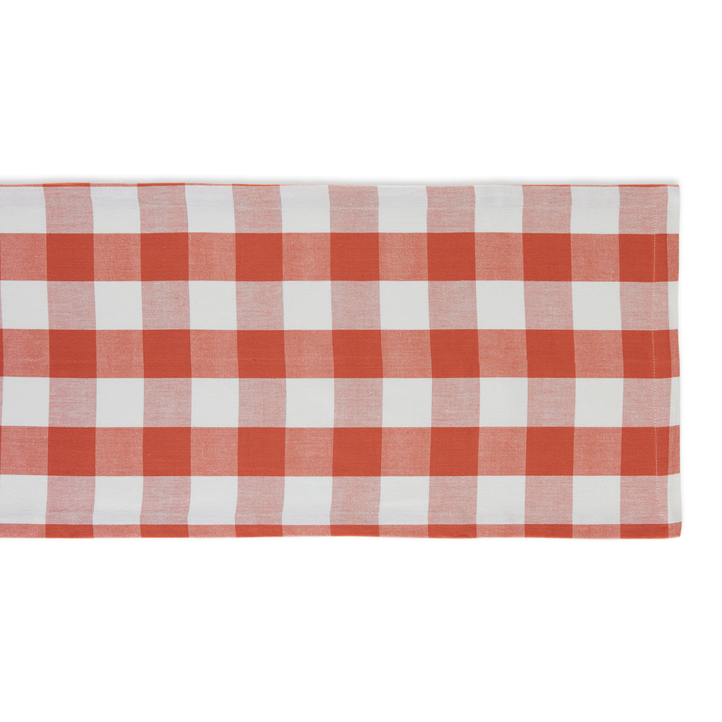 Vintage Red Buffalo Check Table Runner 14X72