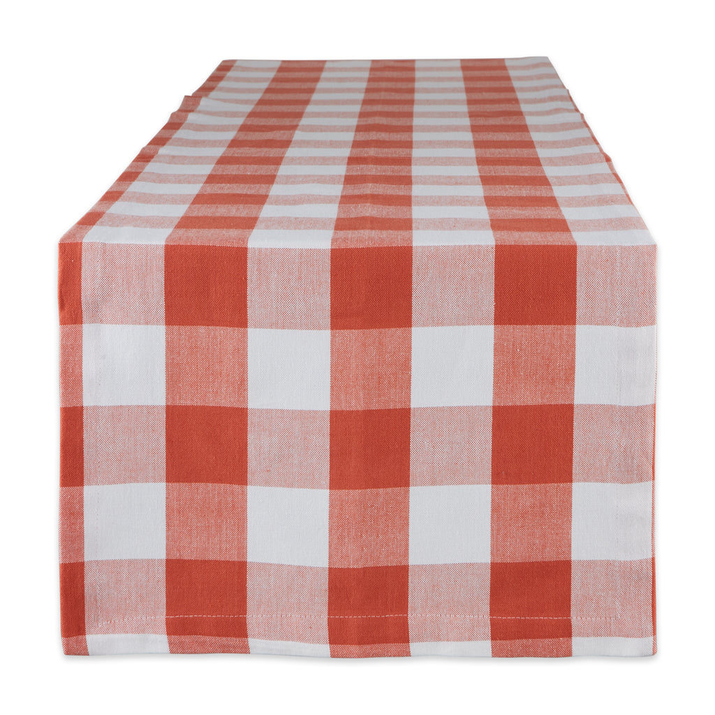 Vintage Red Buffalo Check Table Runner 14X108