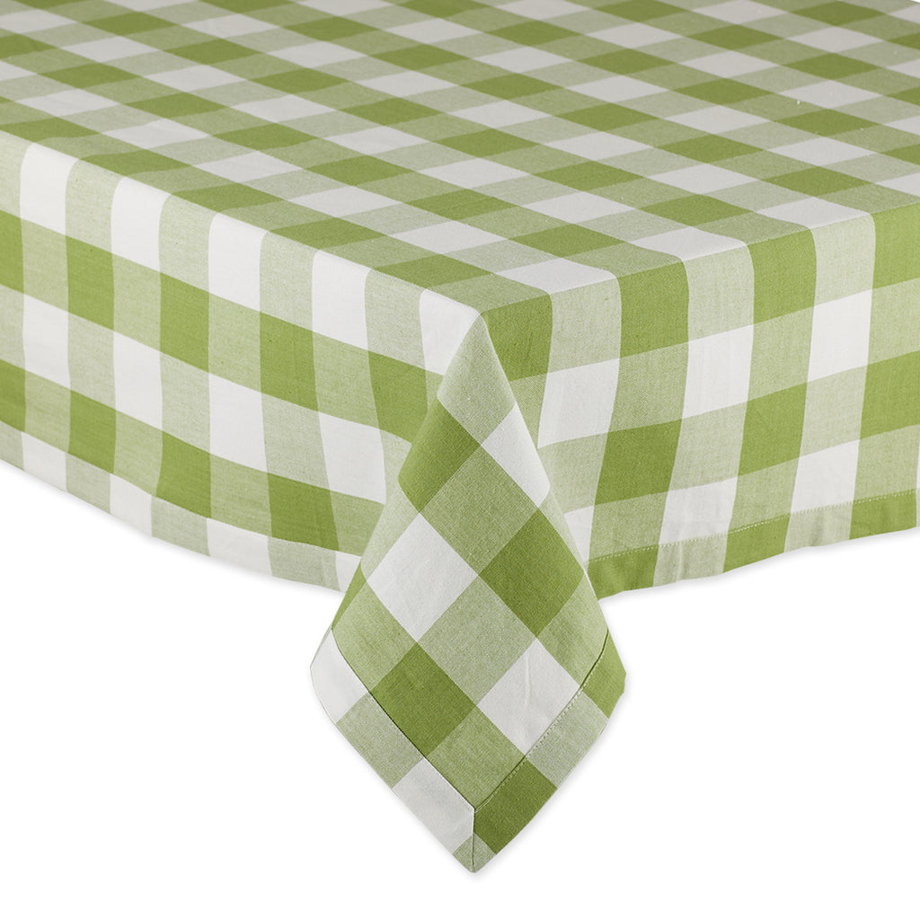 Antique Green Buffalo Check Tablecloth 52X52