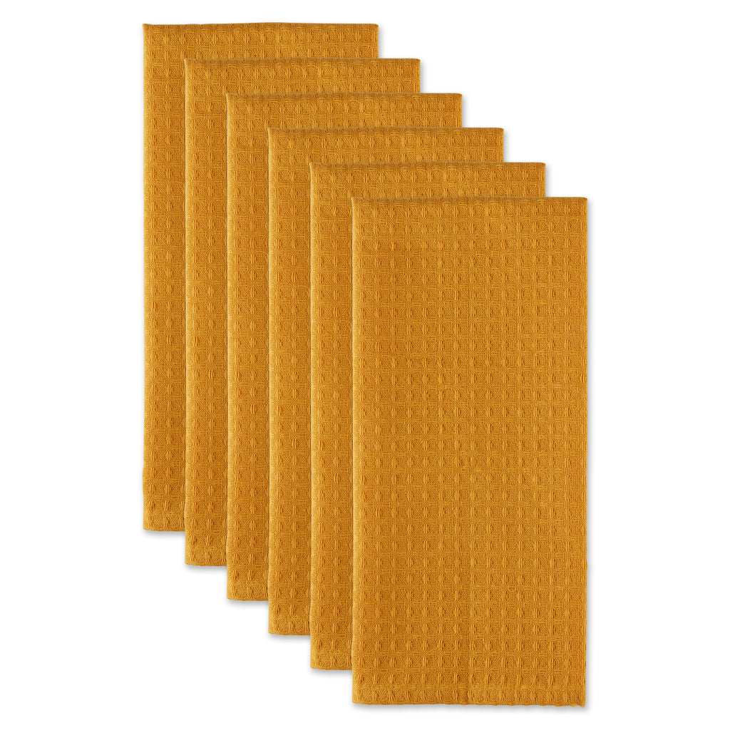 Honey Gold Recycled Cotton Waffle Dishtowel set of 6