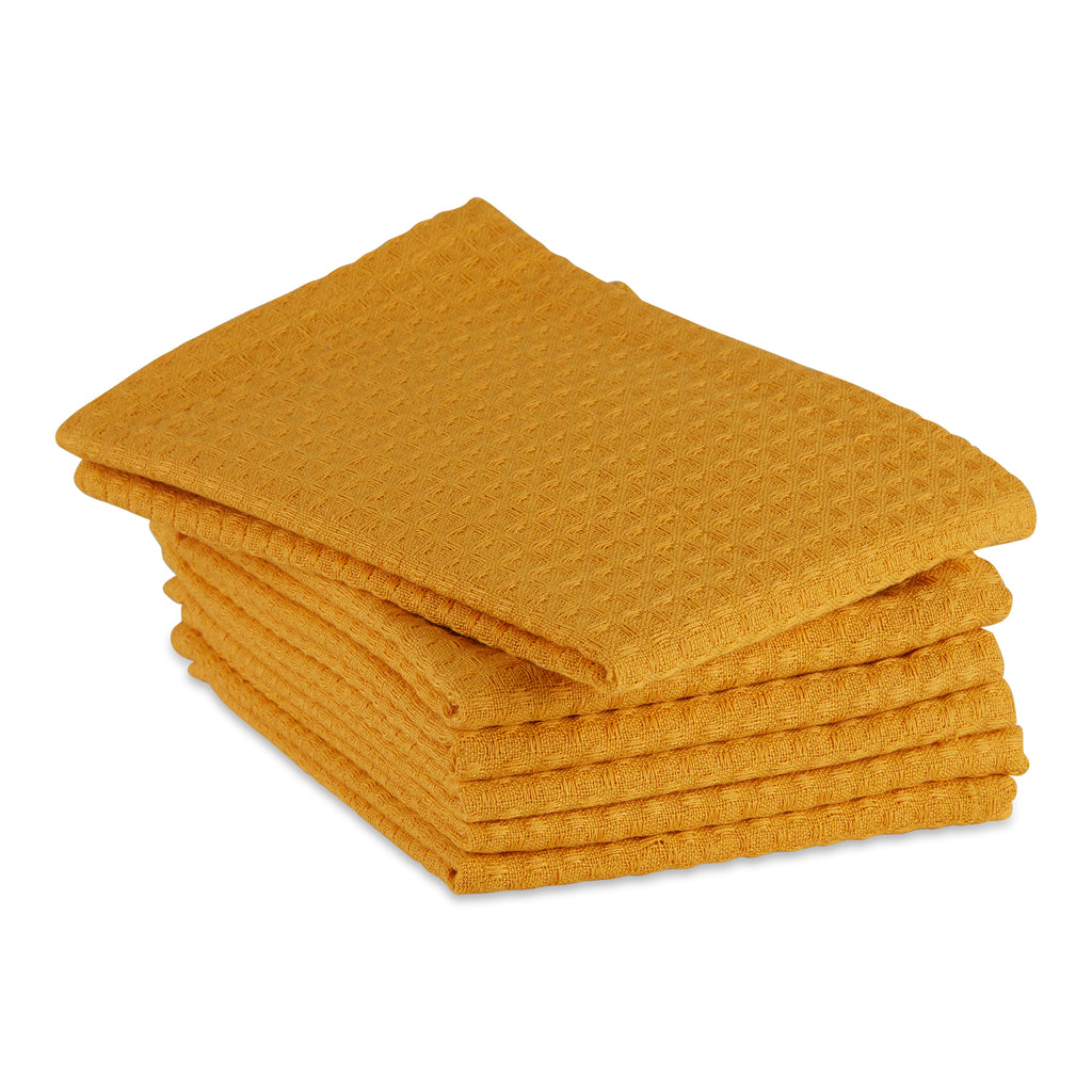 Honey Gold Recycled Cotton Waffle Dishtowel set of 6