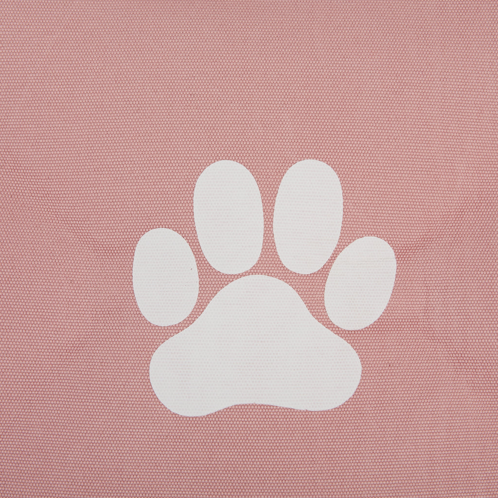 Polyester Pet Bin Paw Rose Round Small