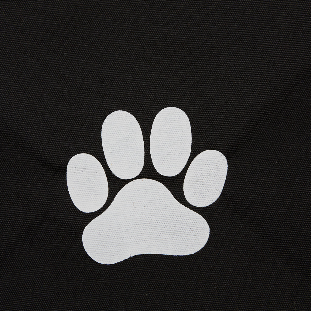 Polyester Pet Bin Paw Black Rectangle Large