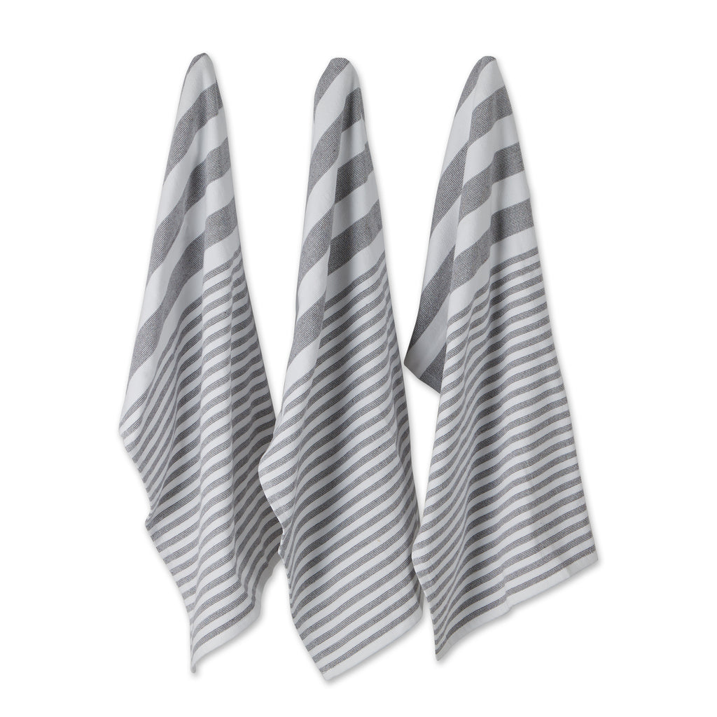 Mineral French Terry Nautical Stripe Dishtowel Set of 3