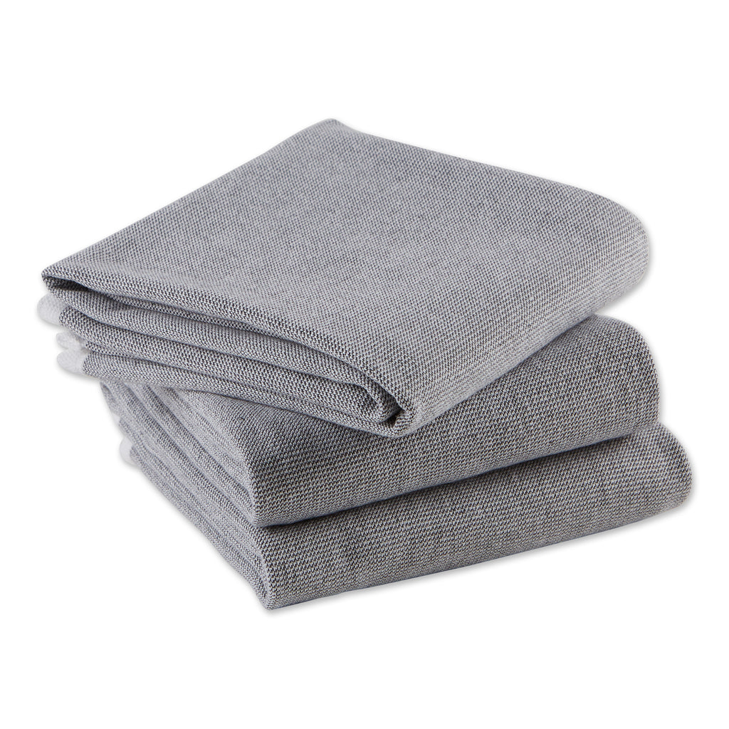 Mineral French Terry Chambray Solid Dishtowel Set of 3