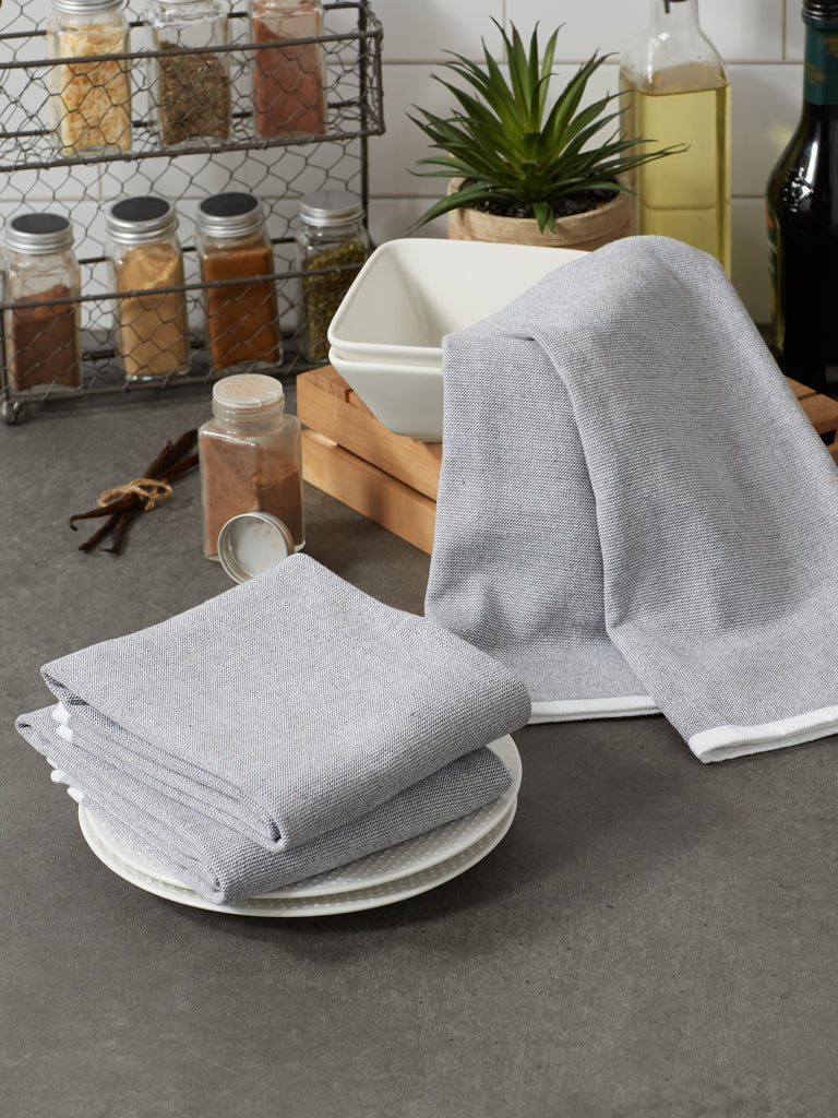 Mineral French Terry Chambray Solid Dishtowel Set of 3