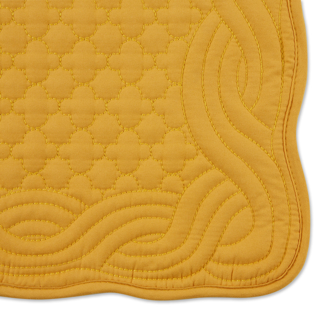Honey Gold Quilted Farmhouse Placemat set of 6