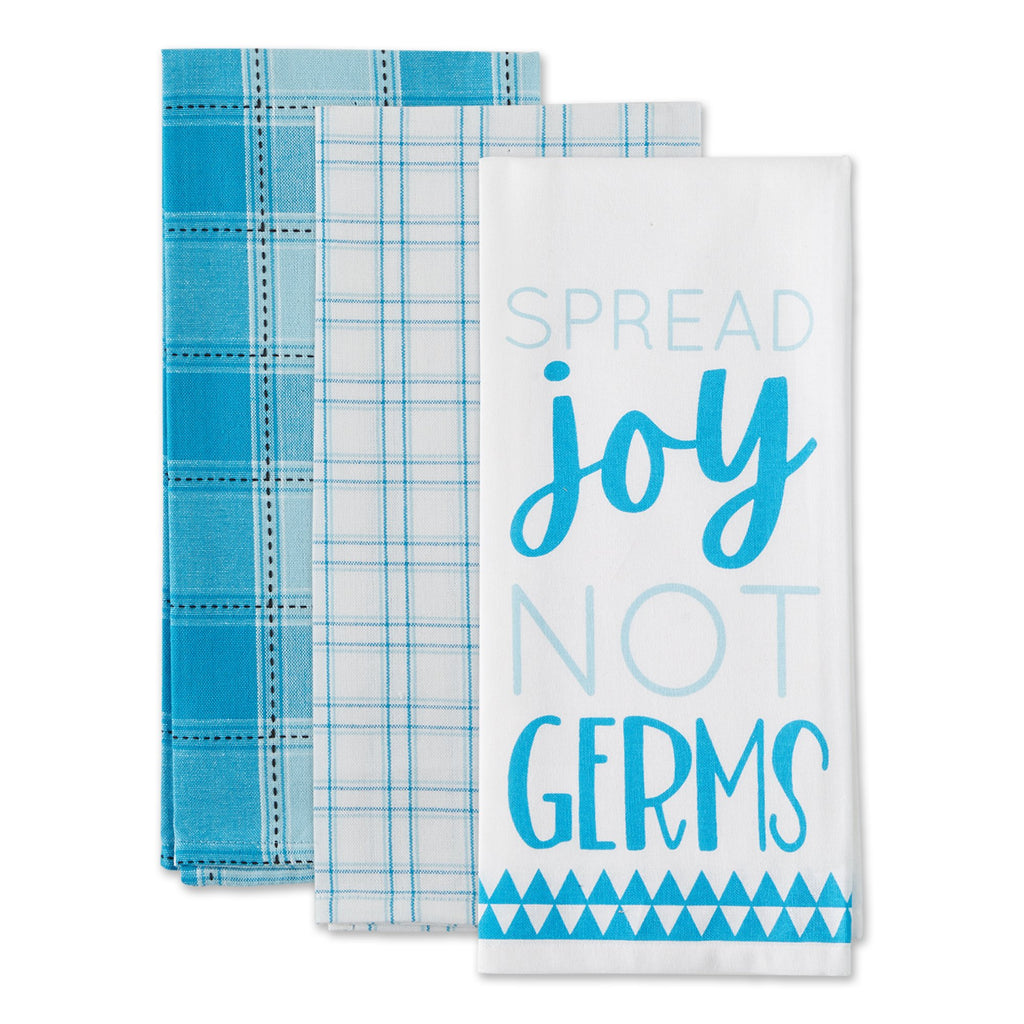 Spread Joy Not Germs Dishtowel Set of 3