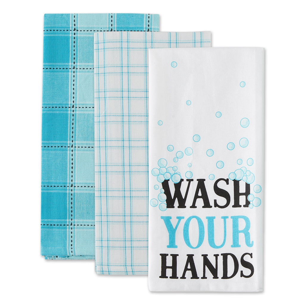 Wash Your Hands Dishtowel Set of 3