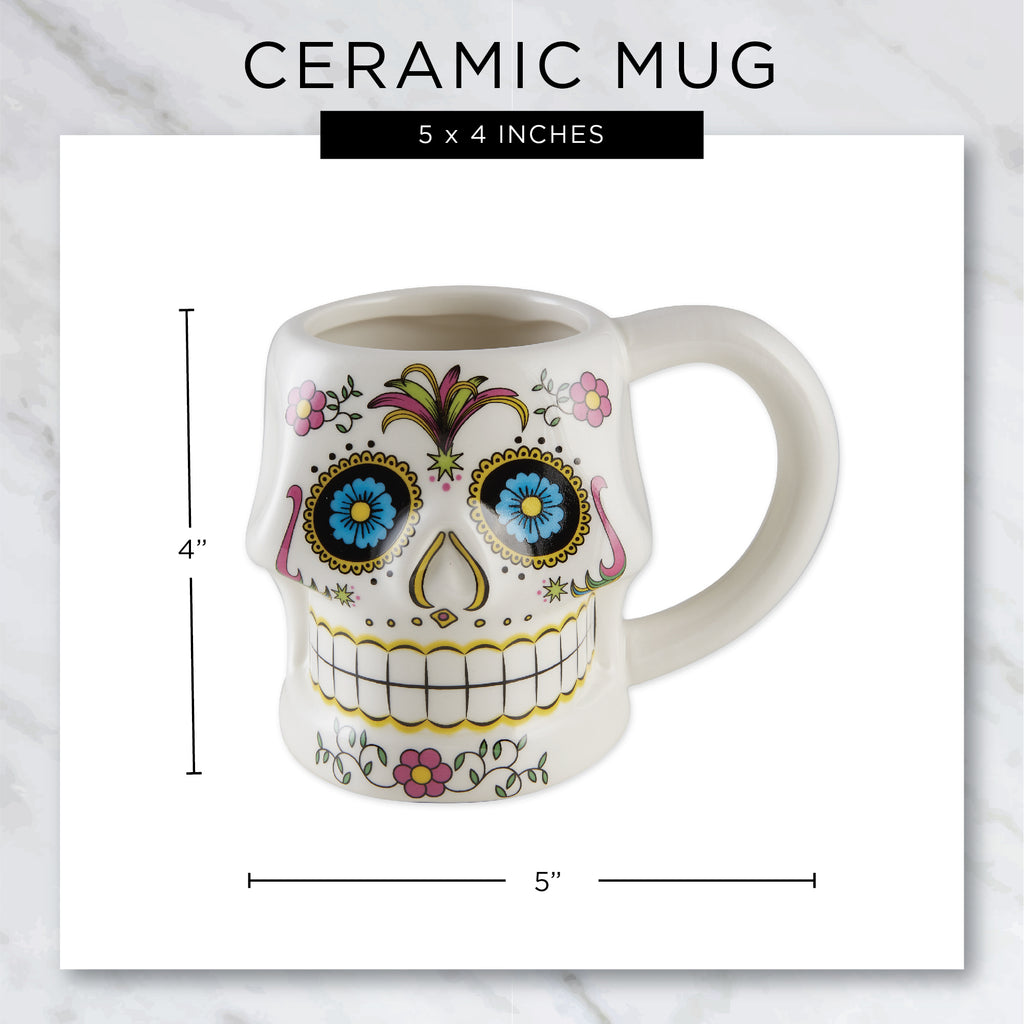 Sugar Skull Ceramic Mug set of 2
