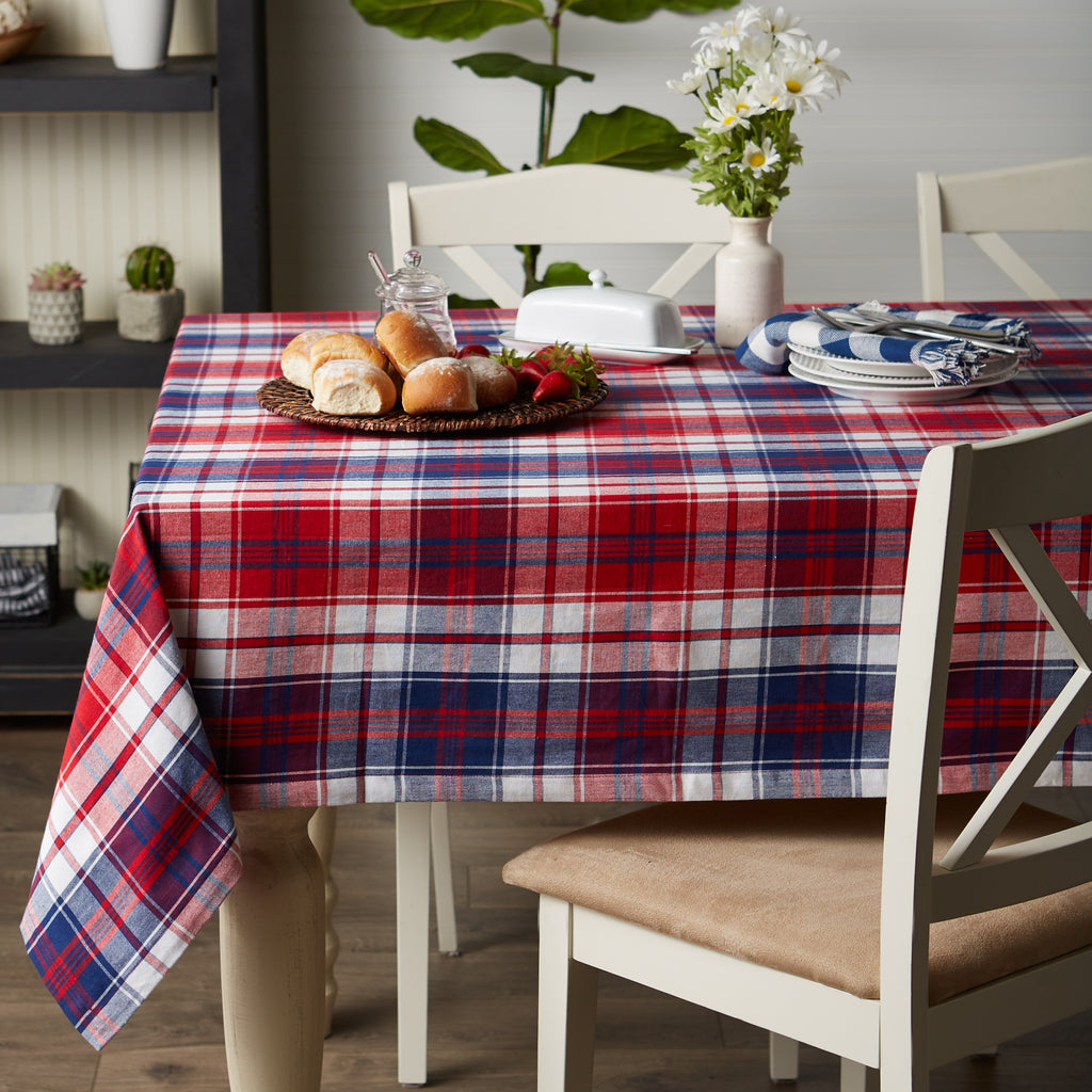 Americana Plaid Tablecloth 60X120