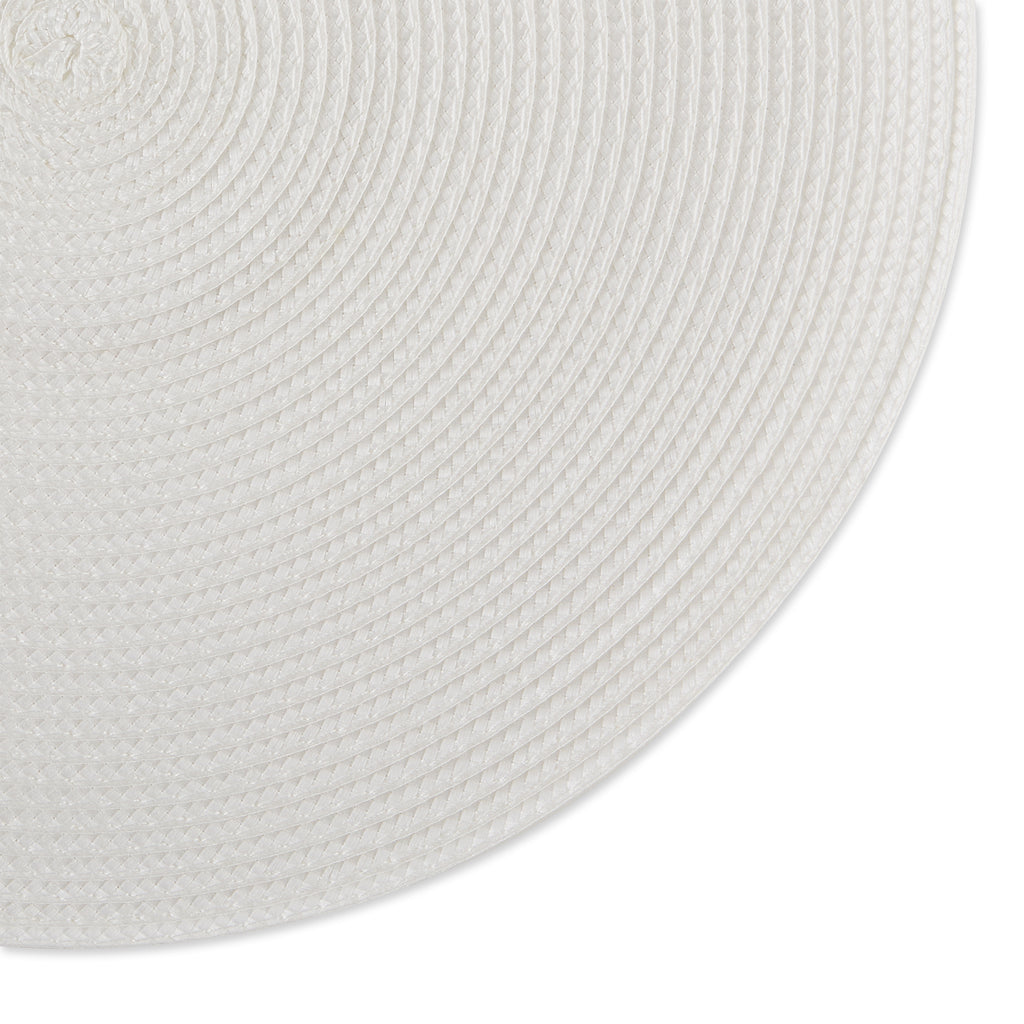 White Round Pp Woven Placemat Set of 6