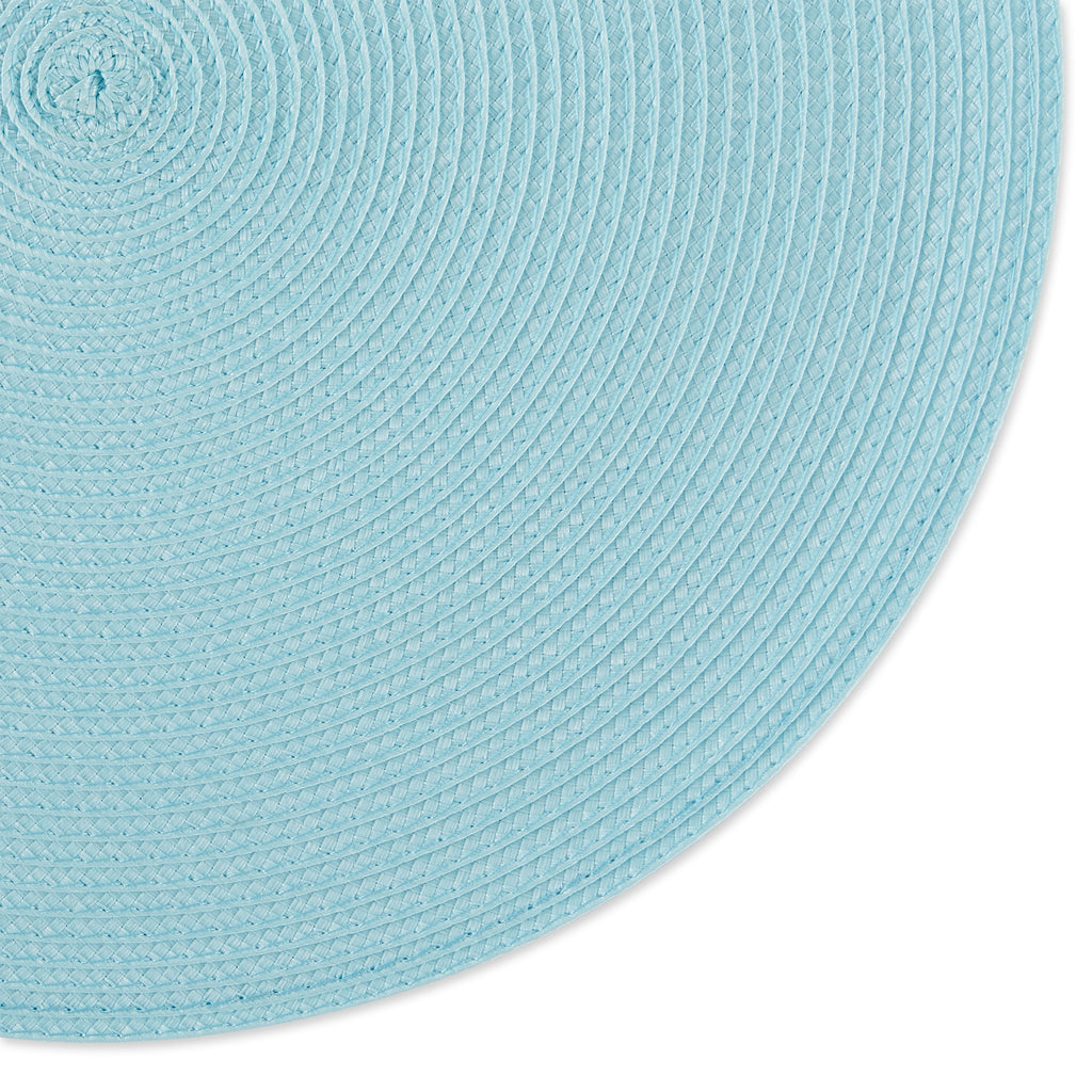 Robbins Egg Blue Round Pp Woven Placemat Set of 6