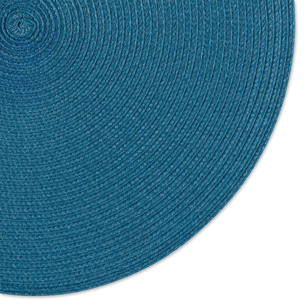 Storm Blue Round Pp Woven Placemat Set of 6