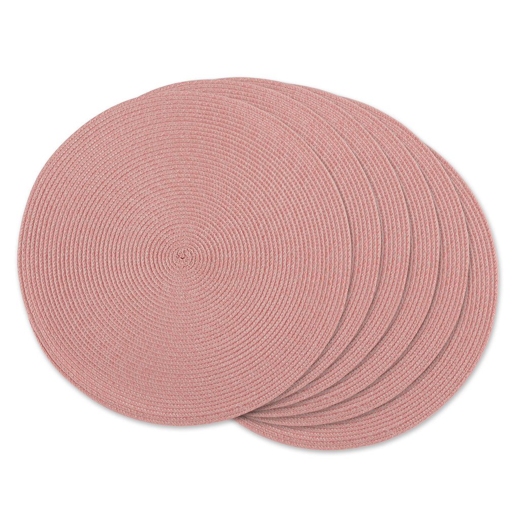 Pink Sorbet Round Pp Woven Placemat Set of 6