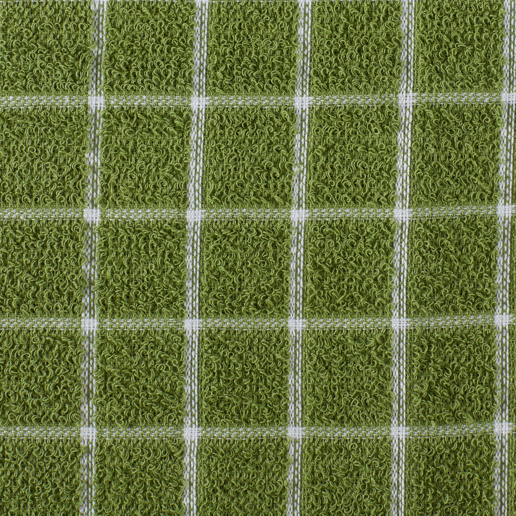 Antique Green Combo Windowpane Dishcloth Set Of 6