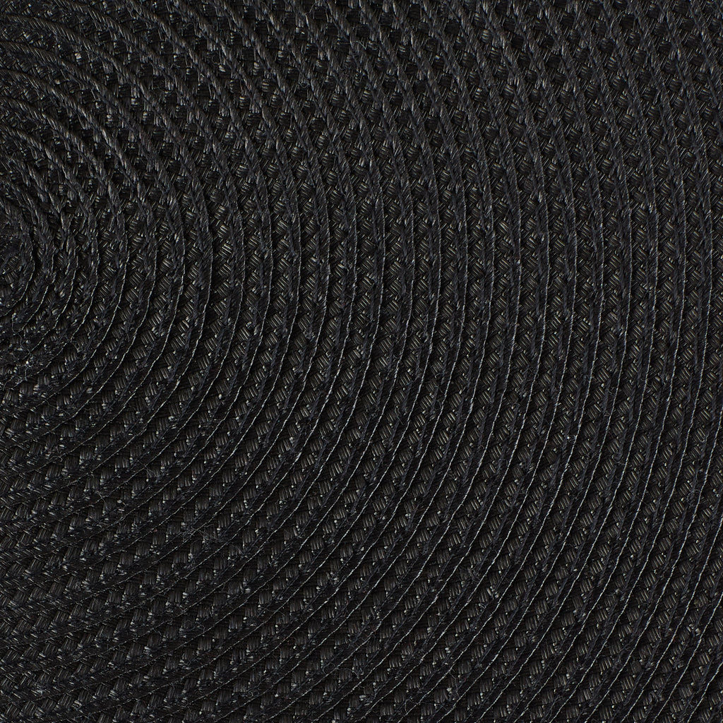 Black Tassel Fringe Pp Woven Round Placemat Set Of 6