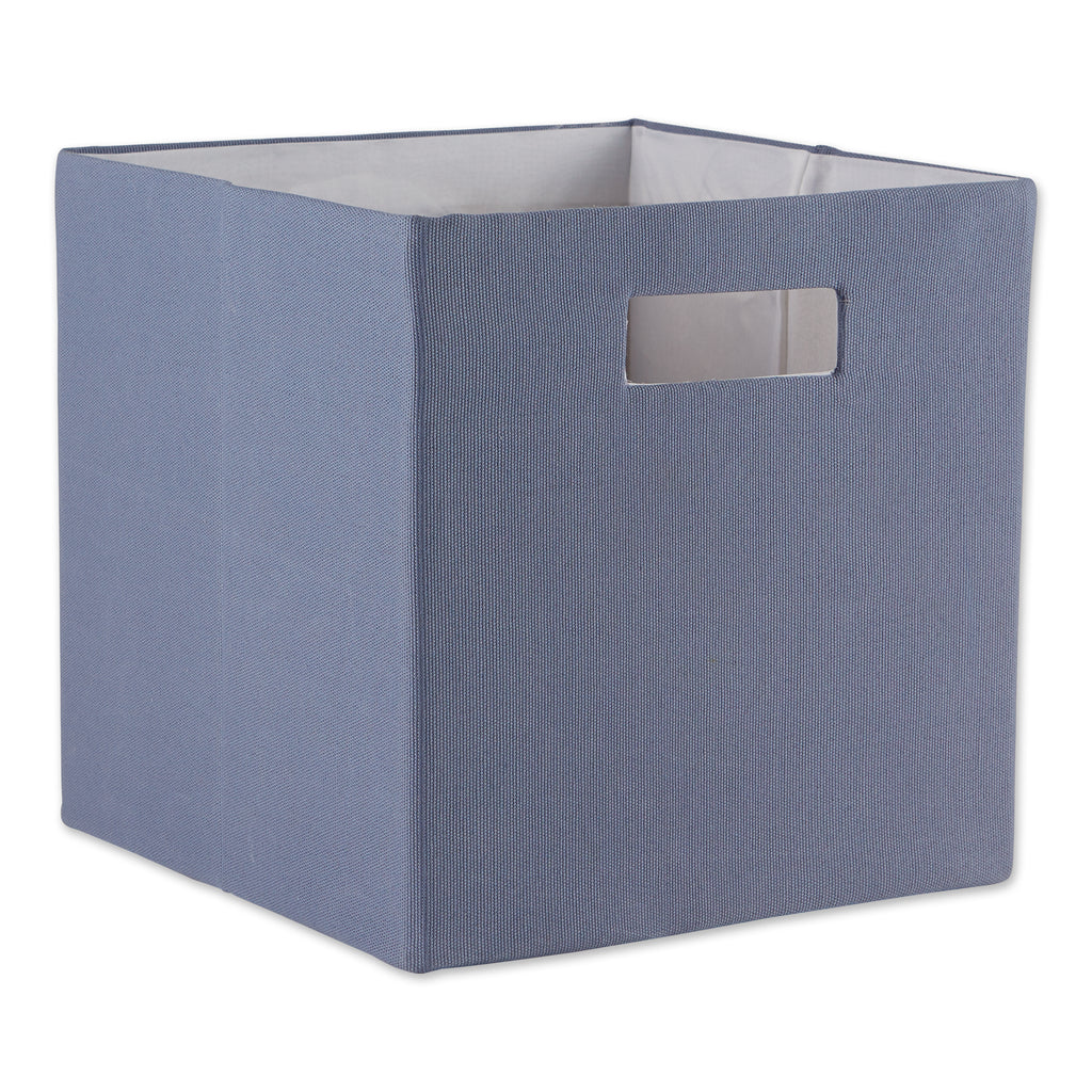 Polyester Cube Solid Stonewash Blue Square 13X13X13