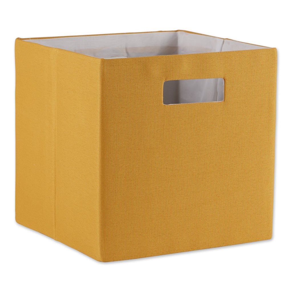 Polyester Cube Solid Honey Gold Square 11X11X11
