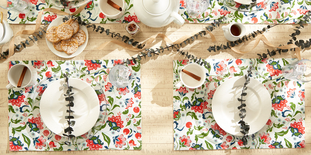 Garden Floral Print Outdoor  Placemat Set of 6