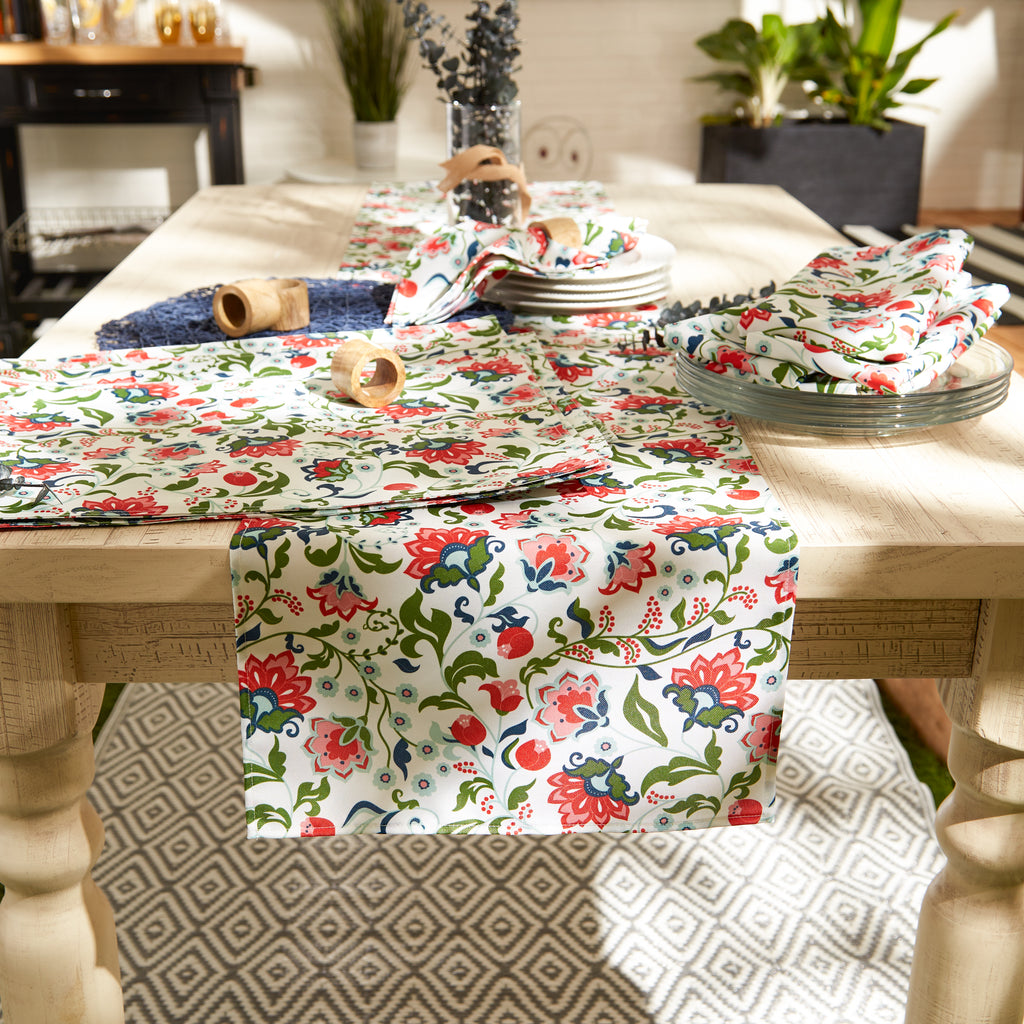 Garden Floral Print Outdoor  Placemat Set of 6