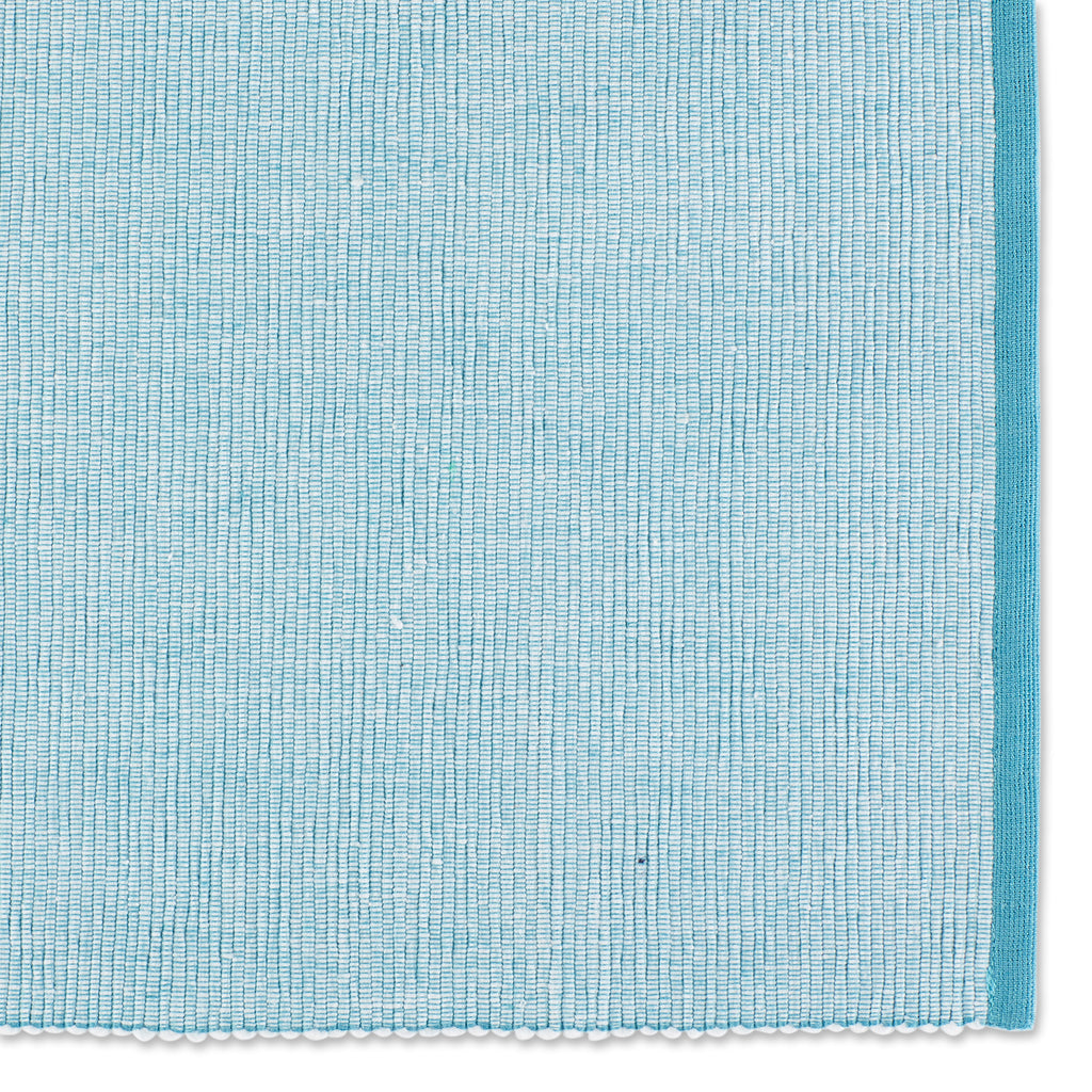 Storm Blue Eco-Friendly Chambray Fine Ribbed Placemat Set Of 6